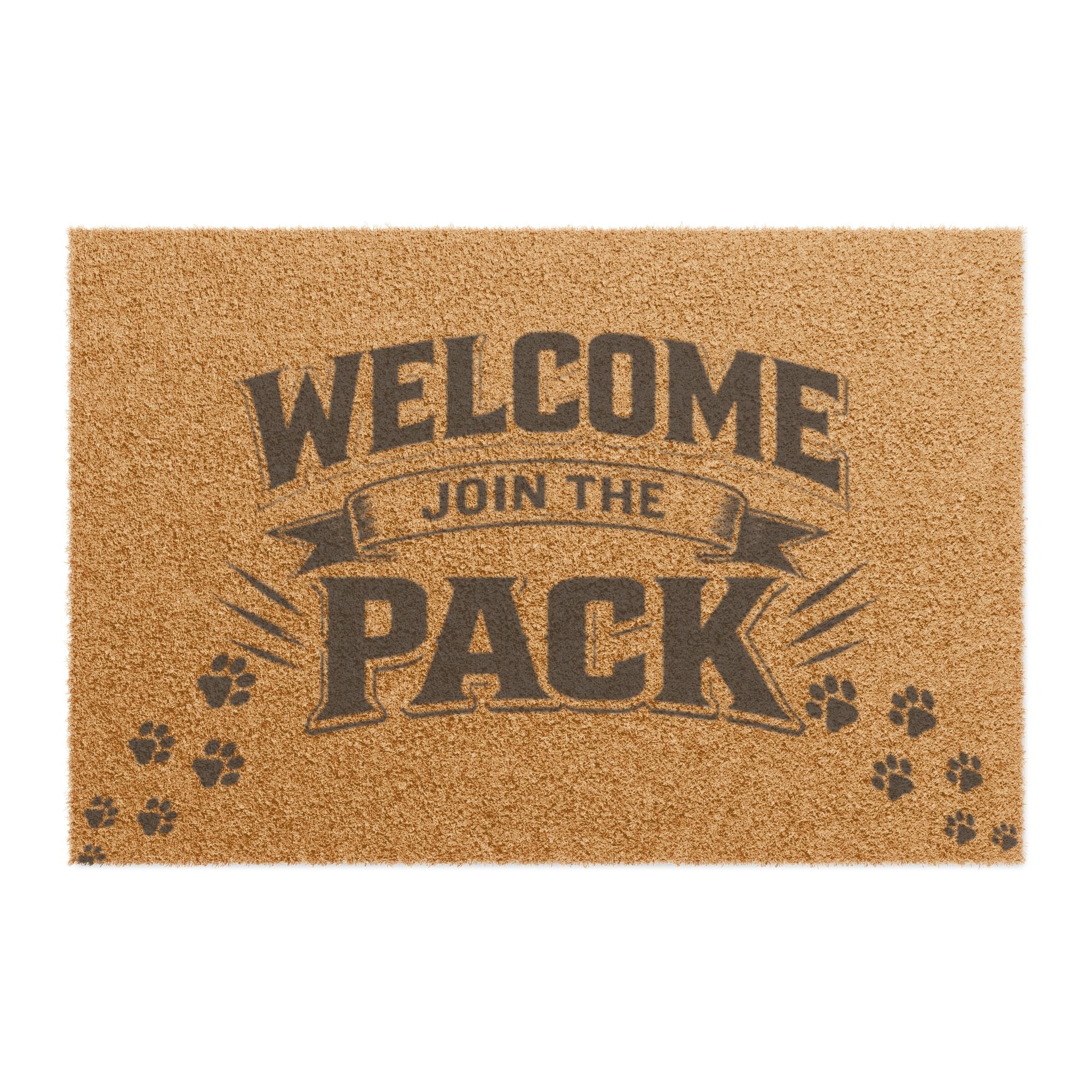 Welcome Join the Pack Doormat – Paw Print Entry Mat for Pet Lovers