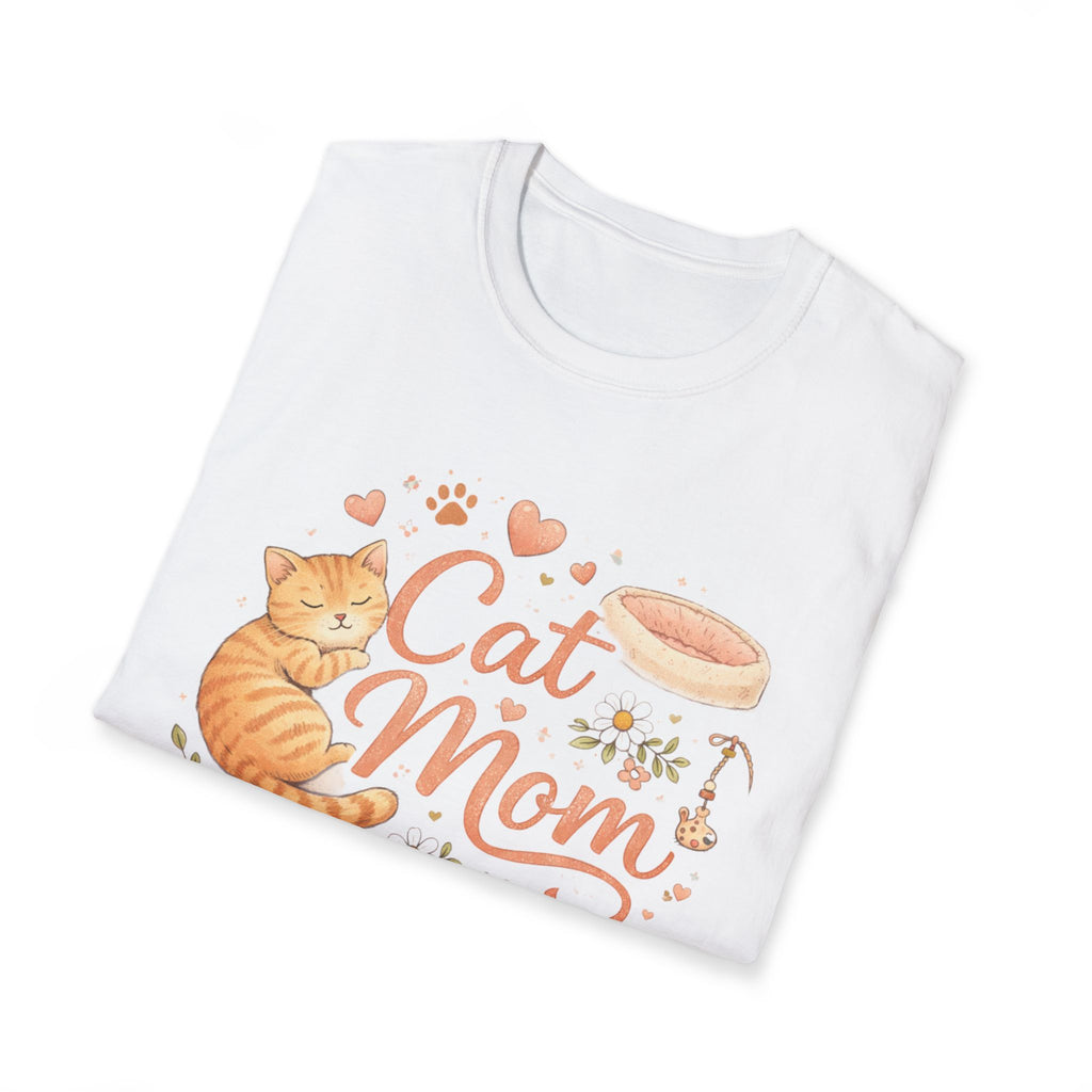 Cat Mom T-Shirt — Cute Orange Tabby Graphic Tee for Cat Lovers