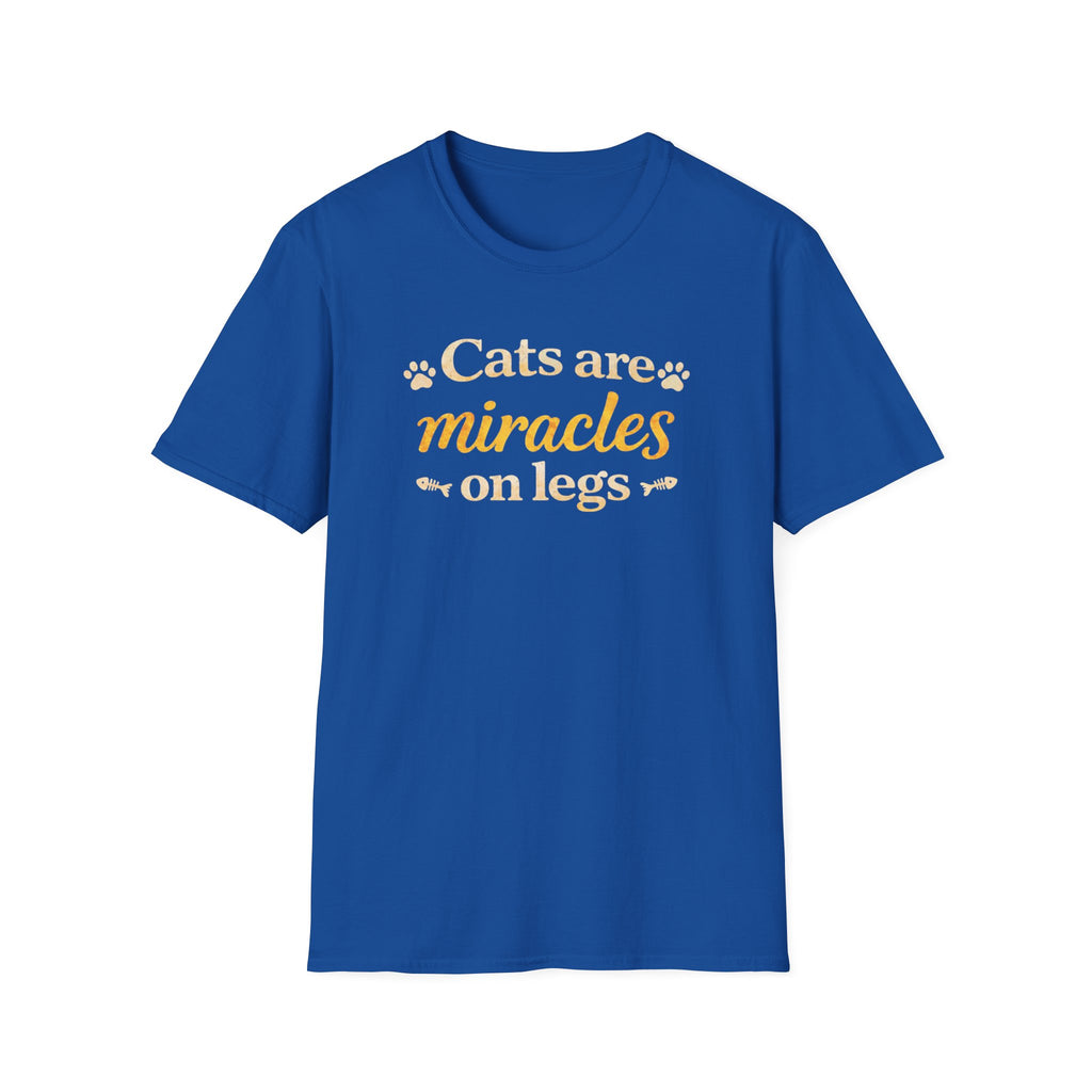 Cats Are Miracles On Legs T-Shirt — Funny Cat Lover Tee