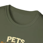 Pets Over People T-Shirt — Retro Cat & Dog Graphic Tee for Pet Lovers