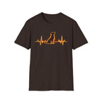 Dog Heartbeat T-Shirt — Neon Dog ECG Graphic Tee