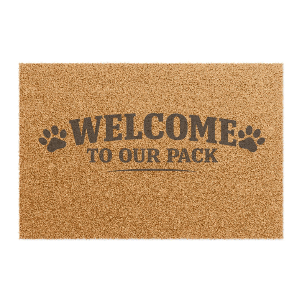 Welcome to Our Pack Doormat – Paw Print Entry Mat for Dog Lovers