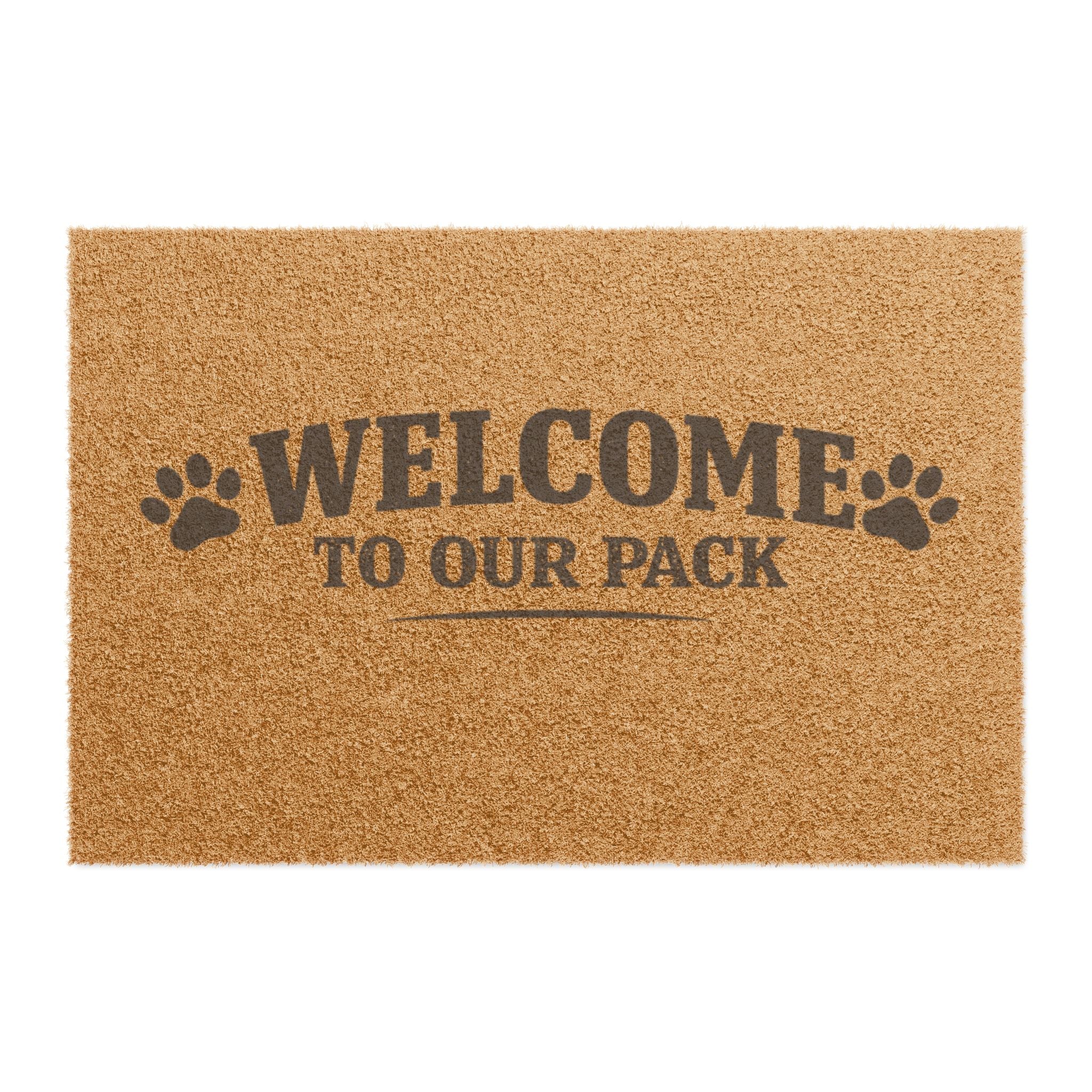 Welcome to Our Pack Doormat – Paw Print Entry Mat for Dog Lovers