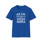 Cat Lover T-Shirt — "My Cat Understands Me Better Than People" Funny Pet Tee