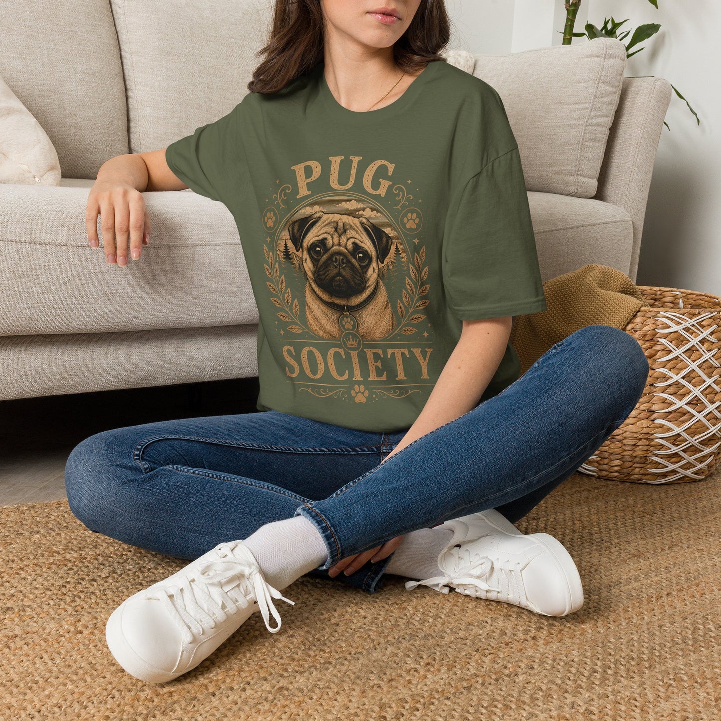 Pug Society T-Shirt — Vintage Pug Dog Graphic Tee for Pug Lovers