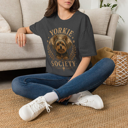 Yorkie Society T-Shirt — Vintage Yorkie Dog Lover Tee