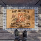 Doormat — "This House Is Cat-Astrophic" Funny Cat Welcome Mat