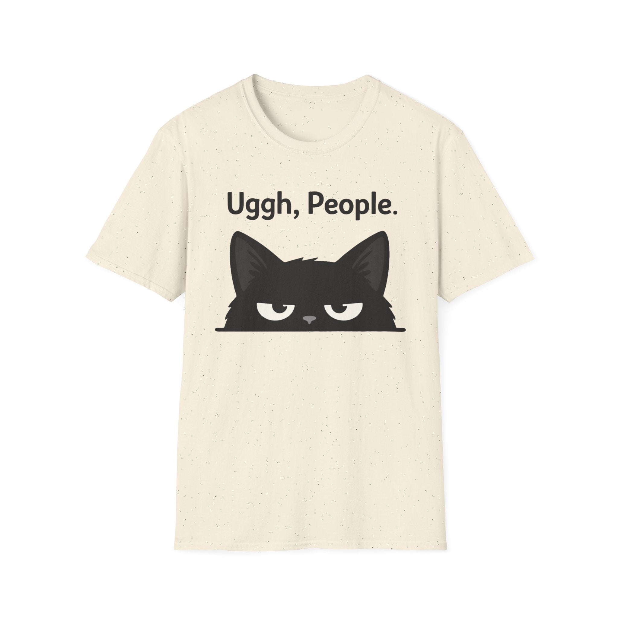 Uggh, People. Cat T-Shirt — Funny Grumpy Cat Graphic Tee for Cat Lovers
