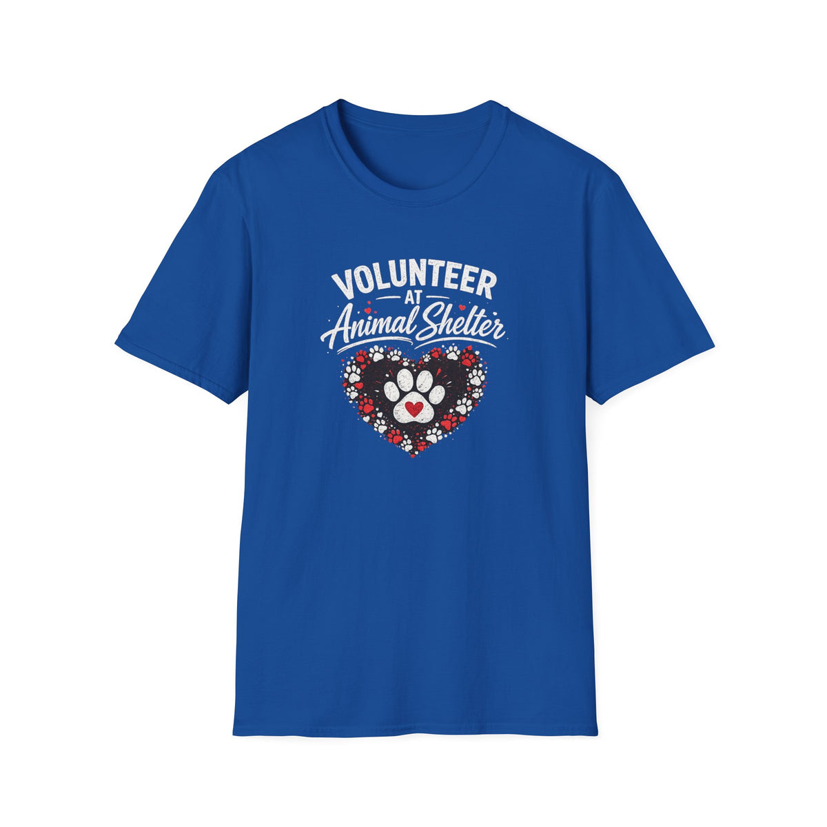 Volunteer at Animal Shelter T-Shirt — Paw Heart Rescue Volunteer Tee