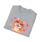 All You Need Is Love... and a Cat T-Shirt — Cute Heart Sunglasses Kitty Tee