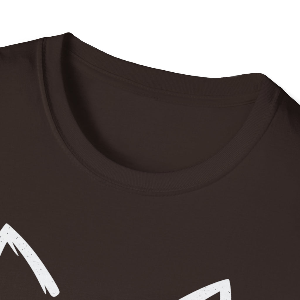 Cat Face Heart Nose T-Shirt — Cute Minimal Graphic Tee for Cat Lovers