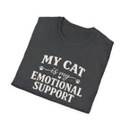 Cat Emotional Support T-Shirt — "My Cat Is My Emotional Support" Graphic Tee