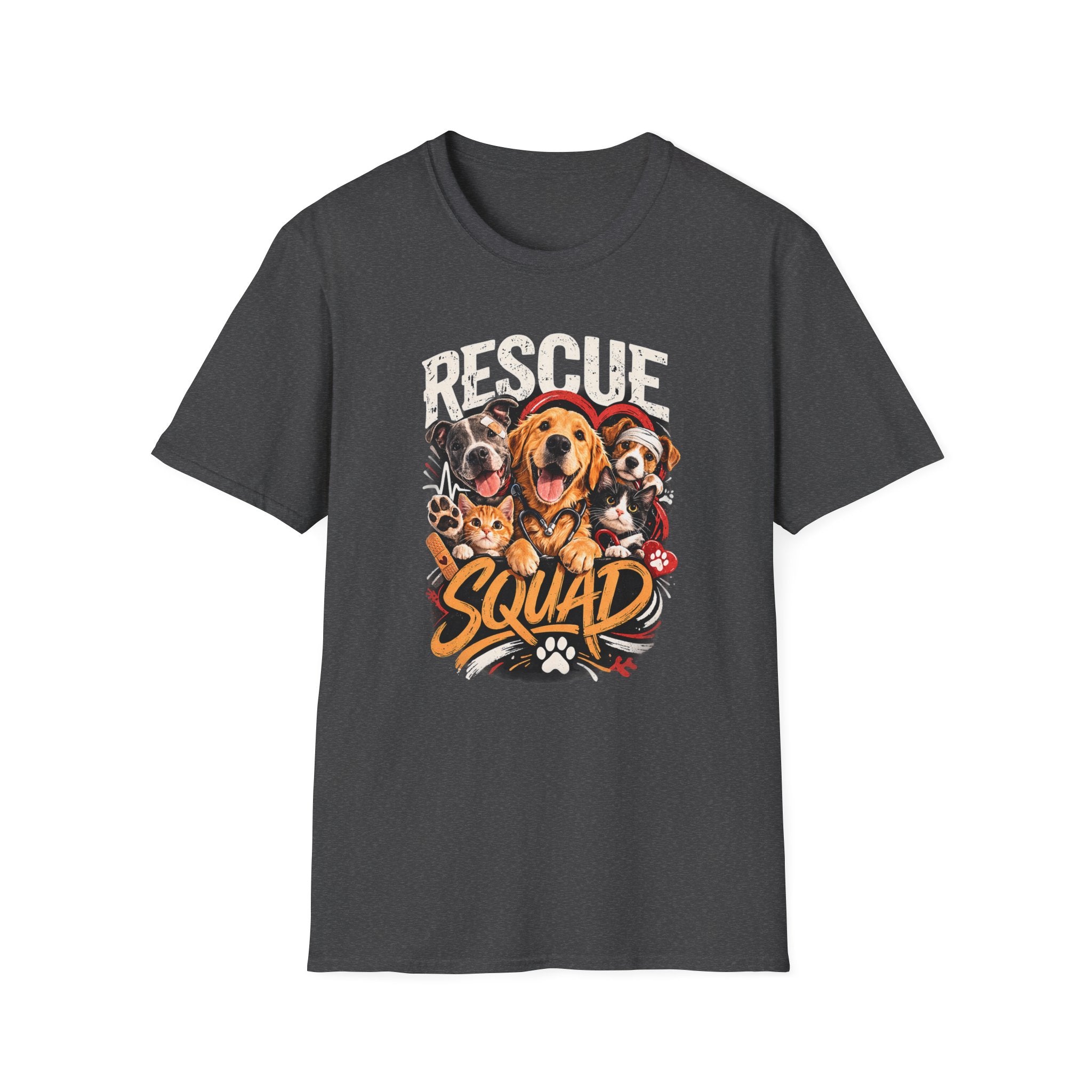 Rescue Squad T-Shirt - Cute Rescue Dogs Graphic Tee for Animal Lovers
