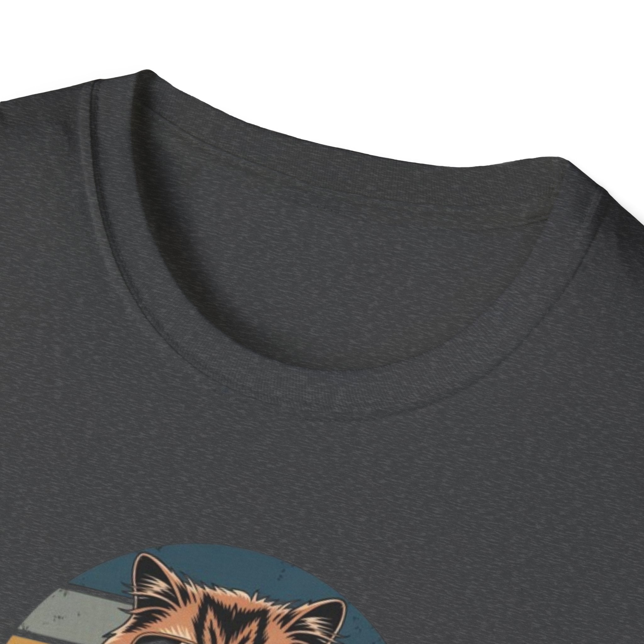 Social Battery Low Cat Retro Graphic T-Shirt