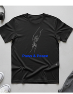 Paws & Peace Cat Paw Print T-Shirt