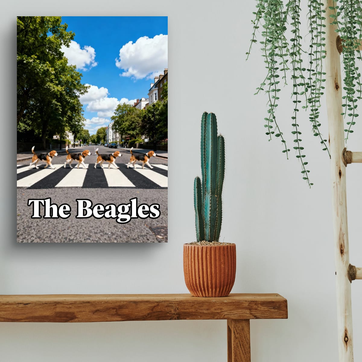 Digital download Beagle Band Poster — 'The Beagles' Matte Vertical Dog Art Print