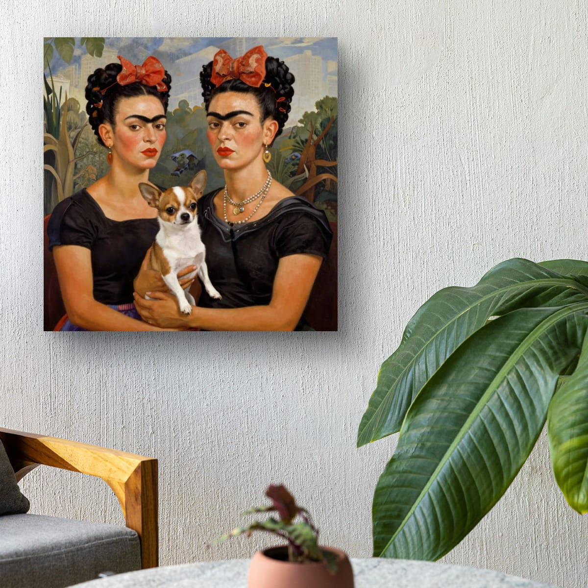 Frida Kahlo Double Portrait Poster — Iconic Twin Self-Portrait Print