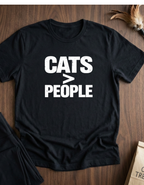 Cats > People T-Shirt — Funny Cat Lover Tee
