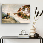 Matte Poster — 'The Creation of Pup' Renaissance Dog Art Print (Horizontal)