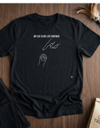 Cat Paw Partner T‑Shirt — "My Cat Is My Life Partner" Cute Cat Lover Tee