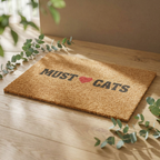 Doormat — "Must  Love Cats" Welcome Mat for Cat Lovers