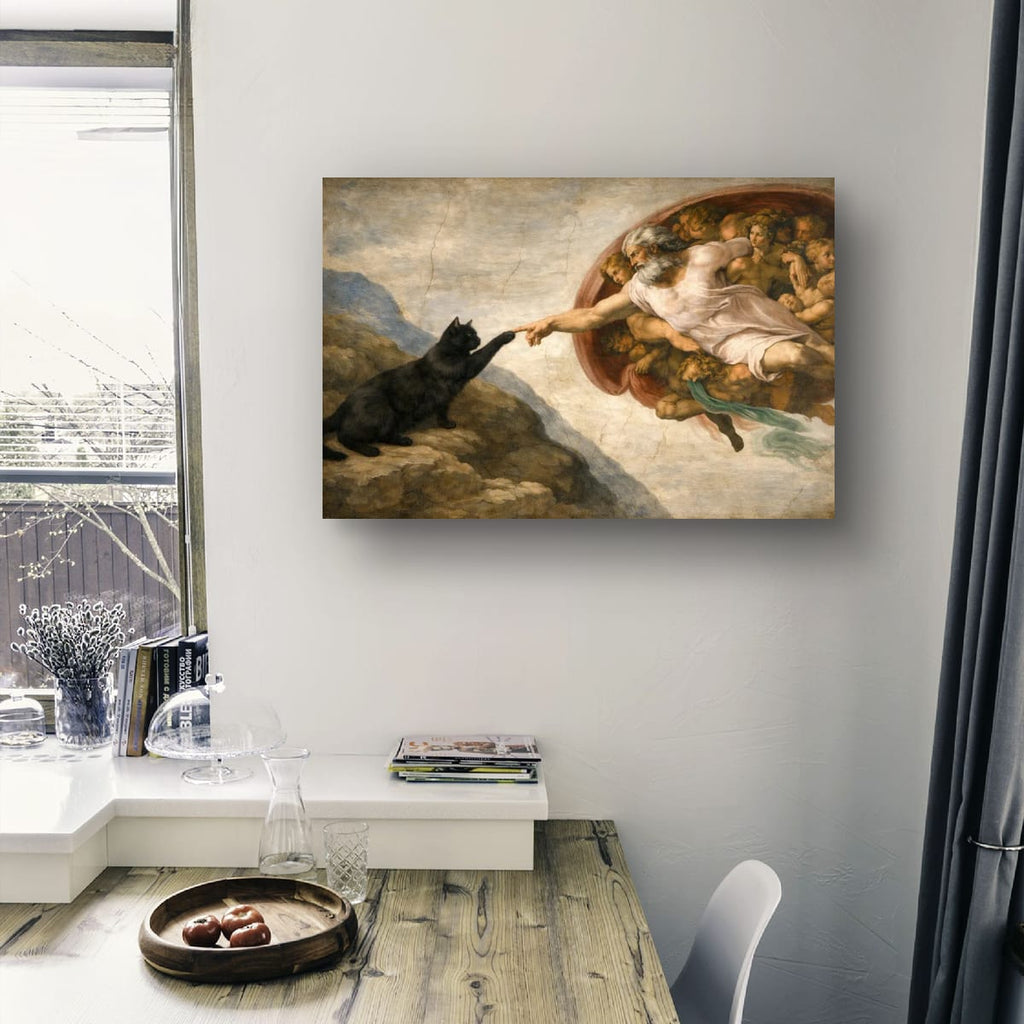 Creation of Cat: Matte Horizontal Art Poster