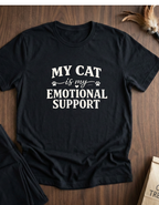 Cat Emotional Support T-Shirt — "My Cat Is My Emotional Support" Graphic Tee