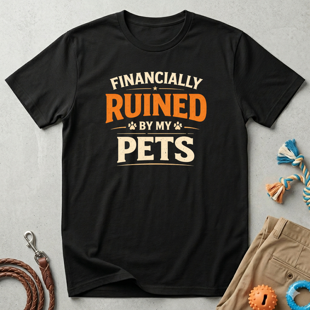 Funny "Financially Ruined by My Pets" T-Shirt