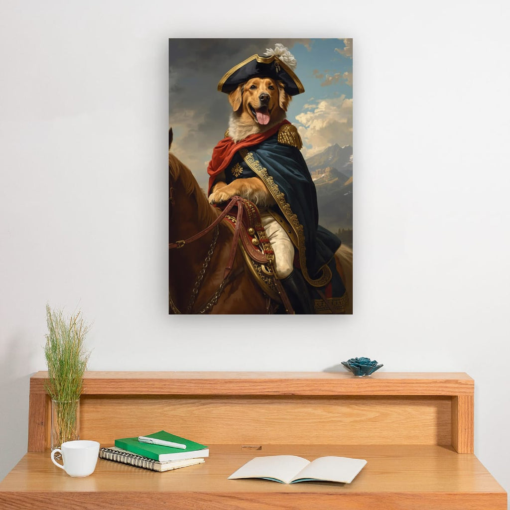 Golden Retriever Napoléon Portrait Matte Poster — Regal Pet Wall Art
