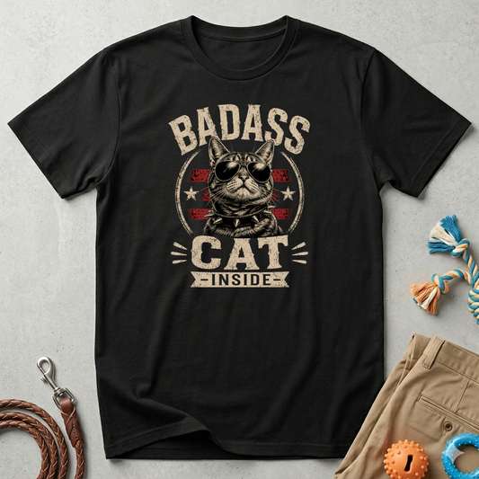 Badass Cat T-Shirt — Retro Sunglasses Cat Graphic Tee