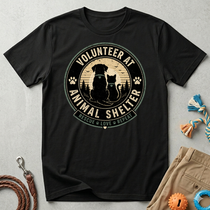 Volunteer at Animal Shelter T-Shirt — Rescue Pet Lover Tee