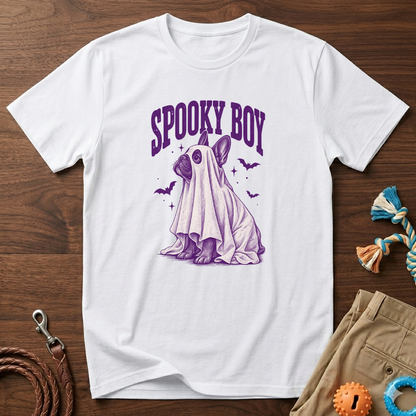 Spooky Boy T‑Shirt — Cute Ghost French Bulldog Halloween Tee