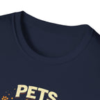 Pets Over People T-Shirt — Retro Cat & Dog Graphic Tee for Pet Lovers