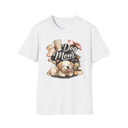 Dog Mom T-Shirt — Cute Puppy, Coffee & Floral Design