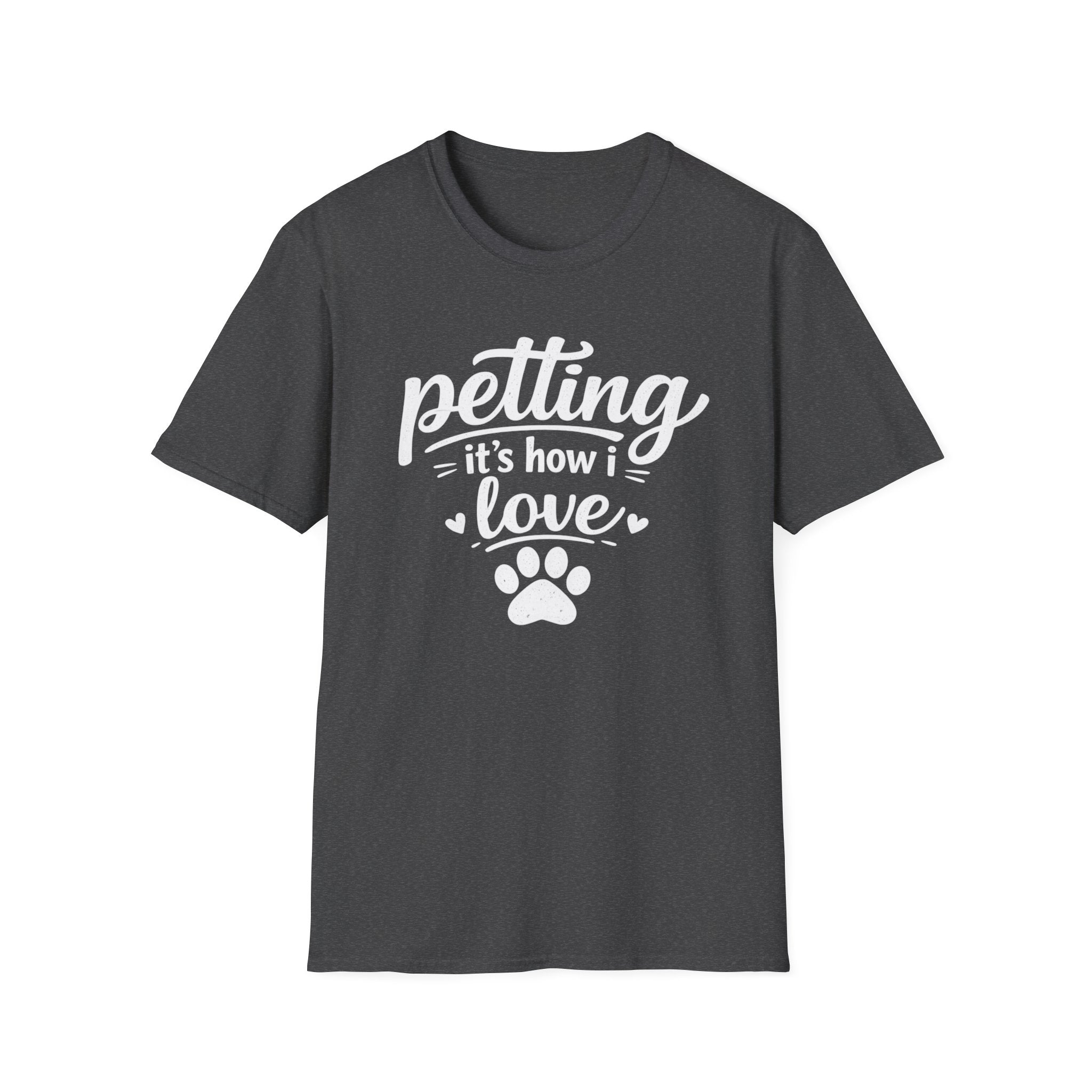 T‑Shirt — "Petting: It's How I Love" Paw Print Tee