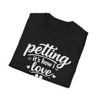 T‑Shirt — "Petting: It's How I Love" Paw Print Tee