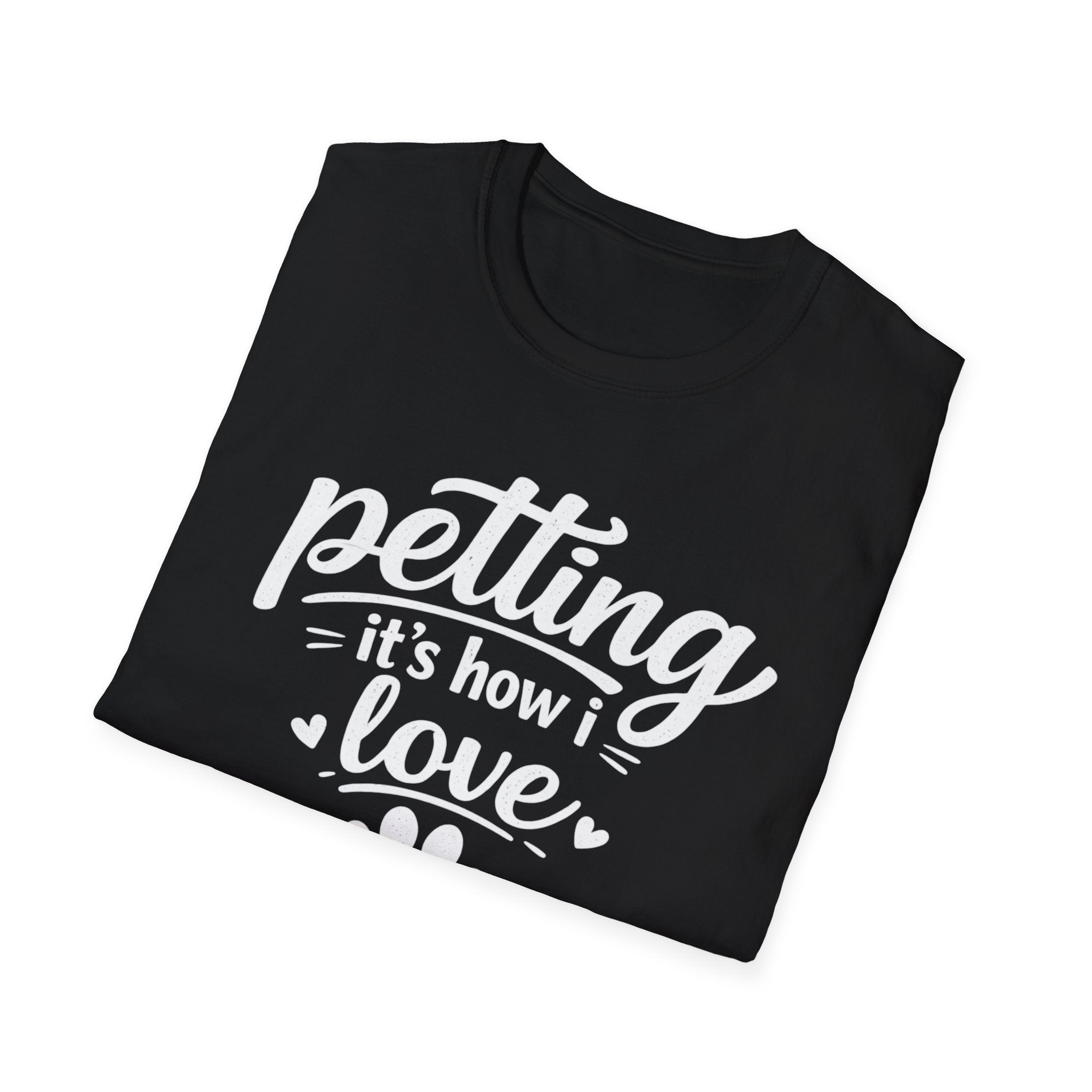 T‑Shirt — "Petting: It's How I Love" Paw Print Tee