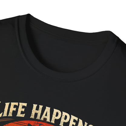 Life Happens Dogs Help T-Shirt — Vintage Rescue Dog Lover Tee