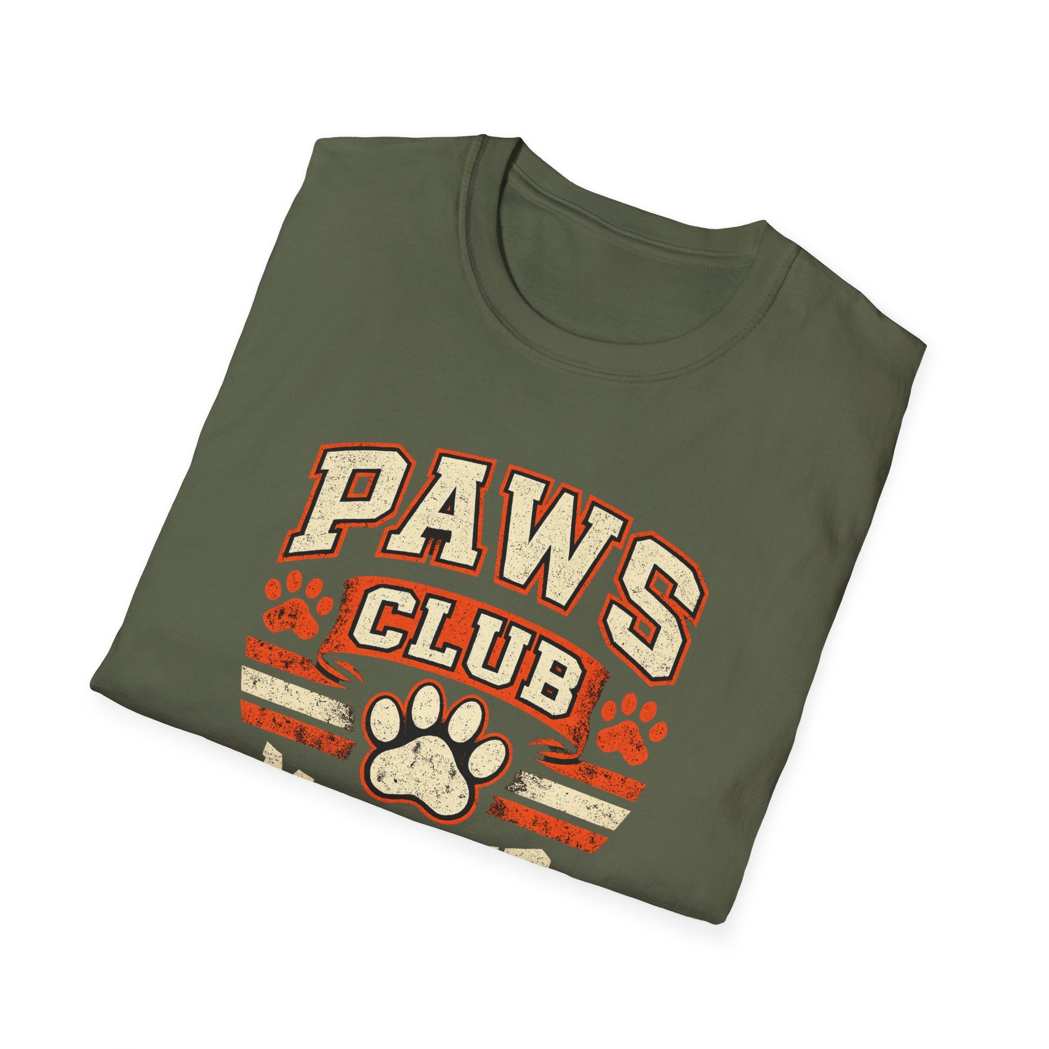Paws Club Member T-Shirt — Vintage Paw Print Tee for Dog Lovers