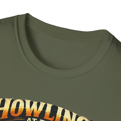 Howling at the Moon T-Shirt — Vintage Wolf Graphic (“Where Dogs Become Wolves”)