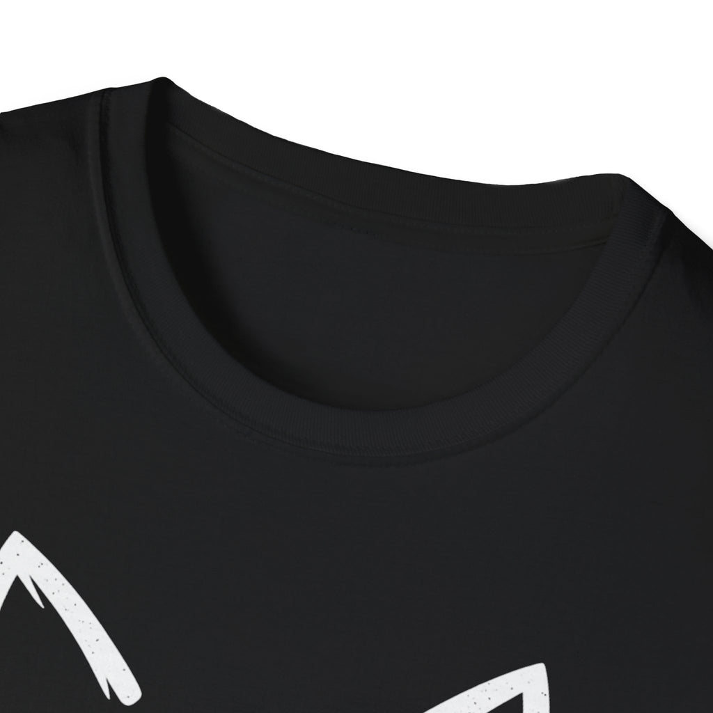 Cat Face Heart Nose T-Shirt — Cute Minimal Graphic Tee for Cat Lovers
