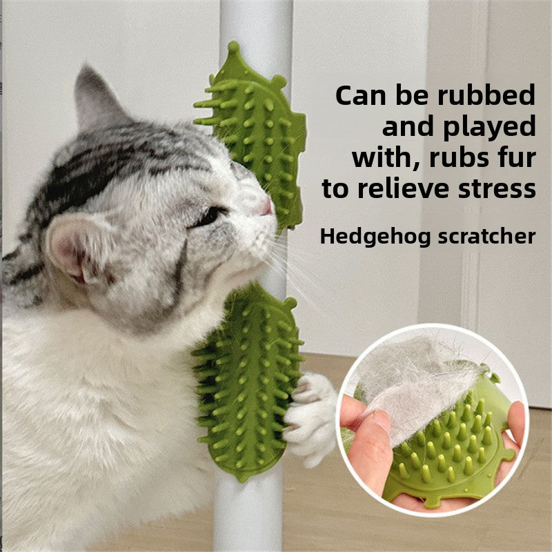 Pet cat corner massage brush