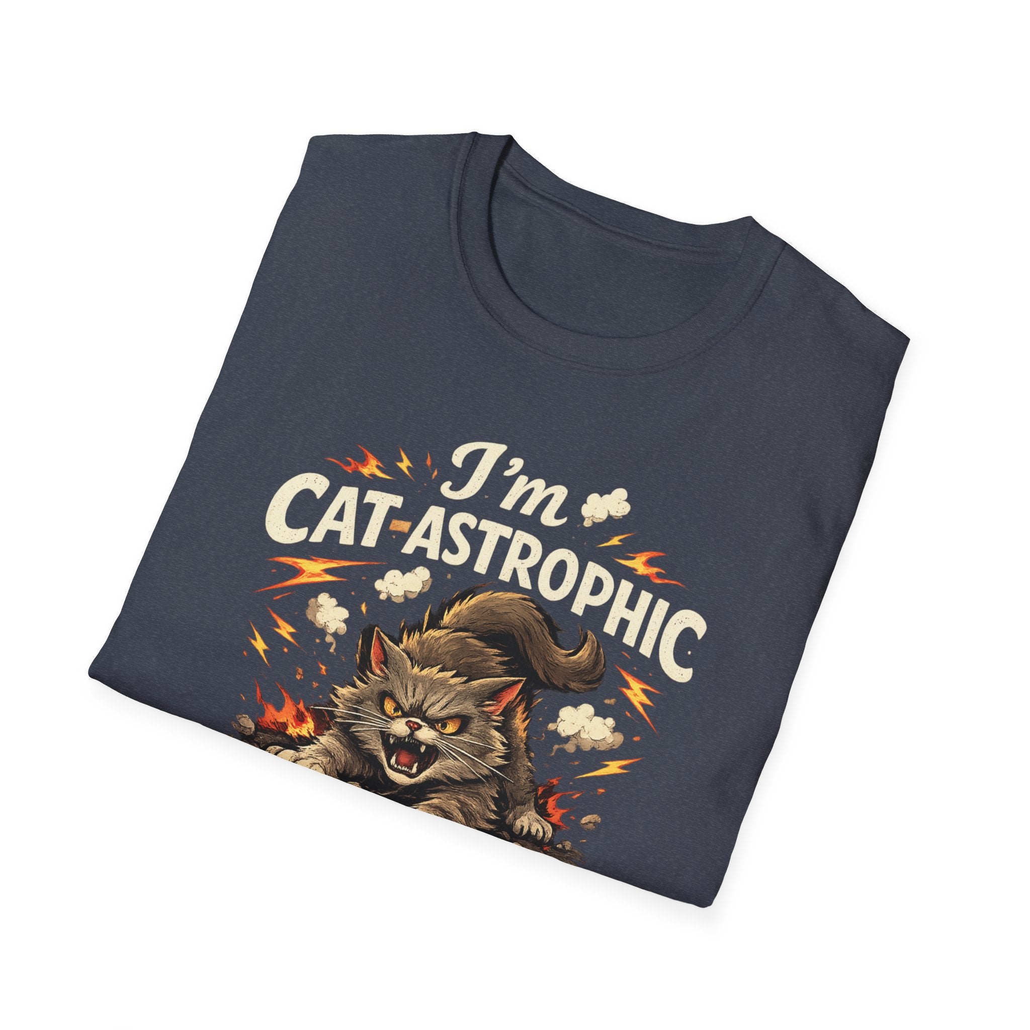 Cat-Astrophic T-Shirt — Funny Angry Cat Graphic Tee