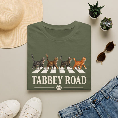 Tabbey Road T-Shirt — Cats Crossing Beatles Parody Tee