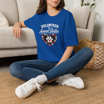 Volunteer at Animal Shelter T-Shirt — Paw Heart Rescue Volunteer Tee