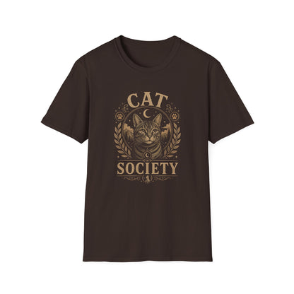 Cat Society T-Shirt — Vintage Cat Crest Graphic Tee