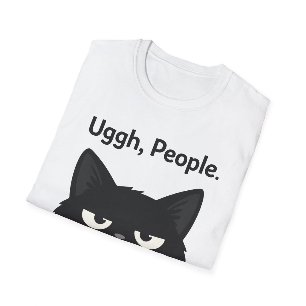 Uggh, People. Cat T-Shirt — Funny Grumpy Cat Graphic Tee for Cat Lovers