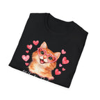 All You Need Is Love... and a Cat T-Shirt — Cute Heart Sunglasses Kitty Tee