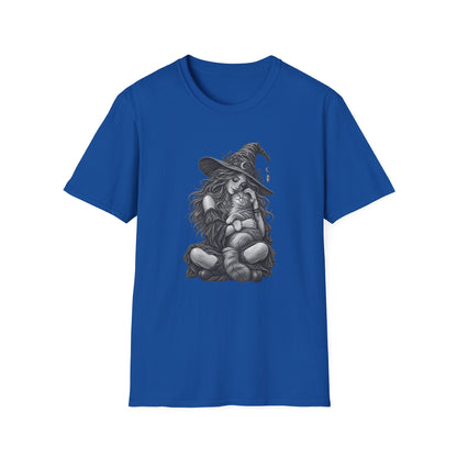 Witch and Cat Graphic T-Shirt — Cozy Gothic Halloween Tee