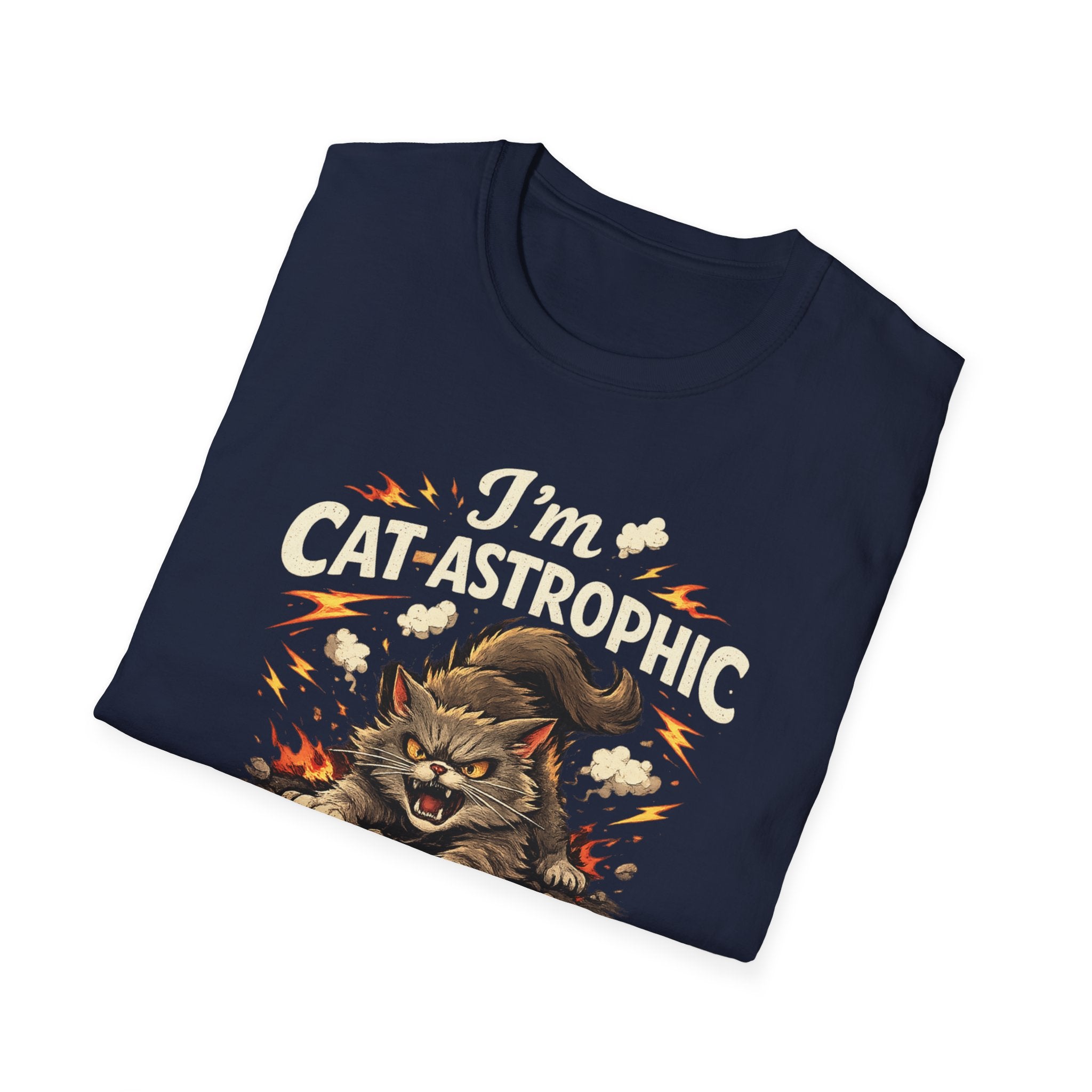 Cat-Astrophic T-Shirt — Funny Angry Cat Graphic Tee